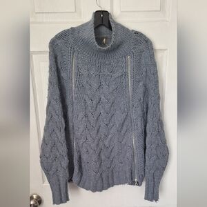 Free People Sweater XS Blue/gray Wool Blend